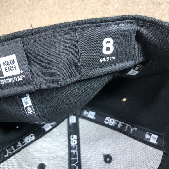 West Virginia Black Bears New Era 59Fifty Fitted Hat Size 8 Black Gold Embroider - Picture 10 of 11